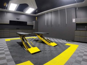 Revêtement de sol de garage clipsable jaune SquareFLOOR