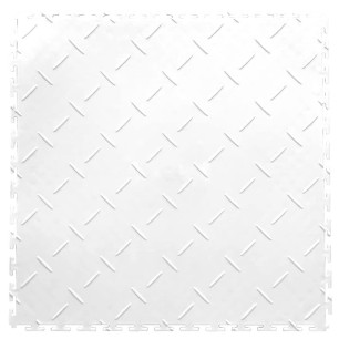Dalle de sol PVC garage clipsable blanc antidérapant SquareFLOOR