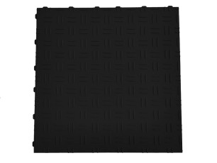 Plaque de sol de garage antidérapant clipsable noir SquareFLOOR