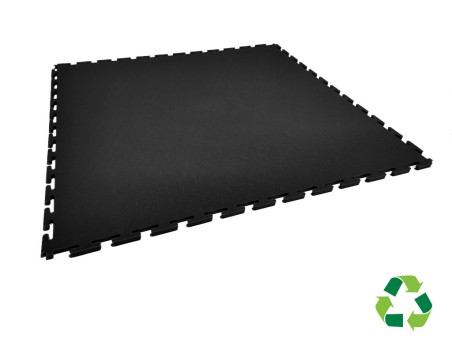 Revêtement de sol de garage PVC clipsable recyclé noir SquareFLOOR