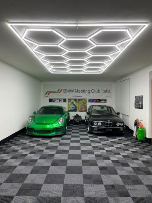 Eclairage LED 15 hexagones pour garage YOULED