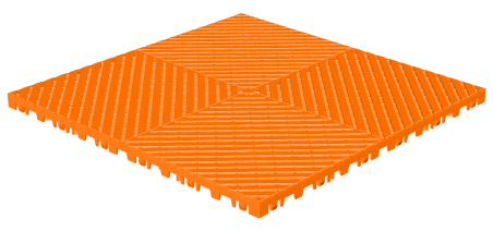 Dalle de sol clipsable plate orange SquareFLOOR