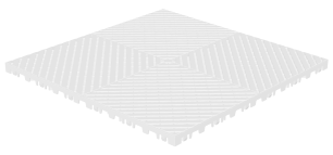 Revêtement de sol de garage plat drainant blanc SquareFLOOR