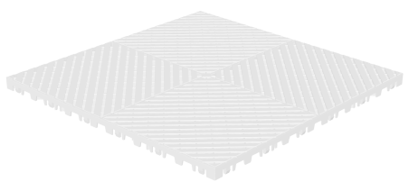 Revêtement de sol de garage plat drainant blanc SquareFLOOR