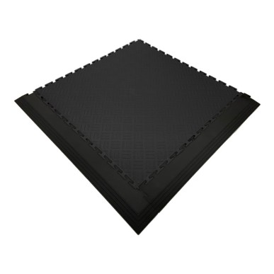 Dalle de sol PVC antidérapante noir Squarefloor