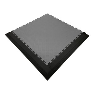 Plaque de sol PVC souple antidérapant gris clair Squarefloor