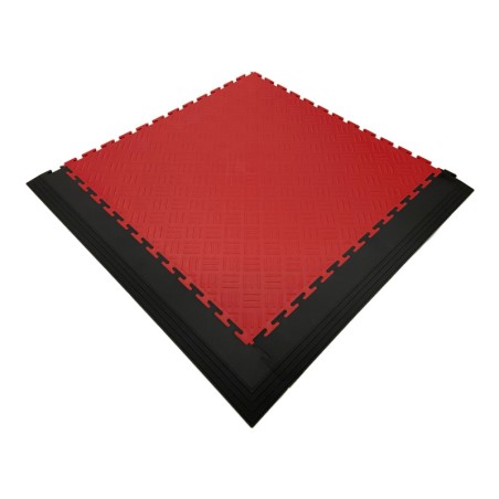 Dalle de sol PVC souple antidérapant rouge Squarefloor