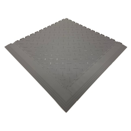 Revêtement de sol PVC garage antidérapant gris clair Squarefloor