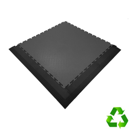 Dalle de sol PVC clipsable recyclé gris foncé Squarefloor