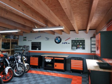 Carrelage de garage clipsable orange SquareFLOOR