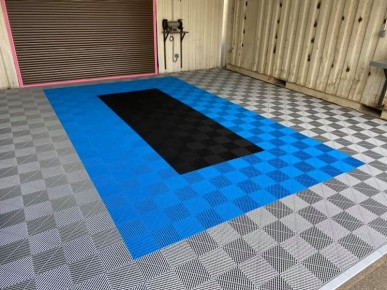 Revêtement PVC garage bleu SquareFLOOR