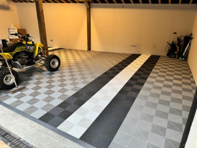 Revêtement de sol de garage blanc SquareFLOOR