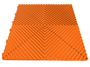 Dalle PVC garage clipsable orange SquareSPORT