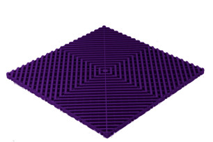 Dalle de sol PVC garage clipsable violette SquareFLOOR