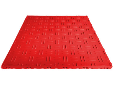 Dalle de sol PVC pleine antidérapante rouge SquareFLOOR