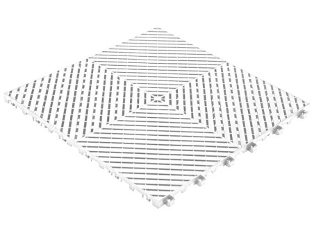 Plaque de sol de garage clipsable plate blanc SquareTECH