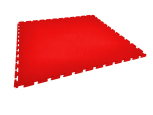 Dalle de sol clipsable en PVC usage professionnel rouge épaisseur 10 mm