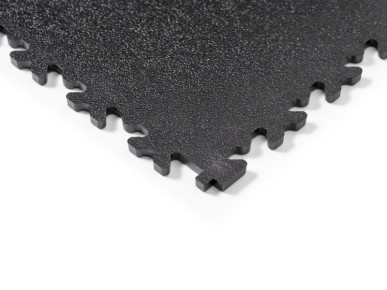 Dalle de sol PVC clipsable noir vue de côté