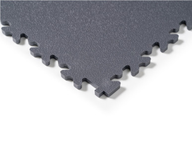 Dalle de sol PVC clipsable gris foncé vue de côté