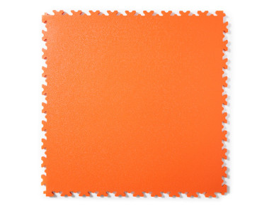 Dallage PVC clipsable orange pour garage