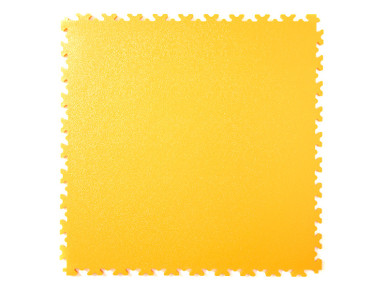 Dalle de sol clipsable en PVC jaune