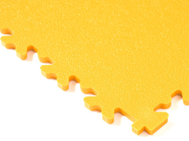 Côté de dalle PVC clipsable en PVC jaune