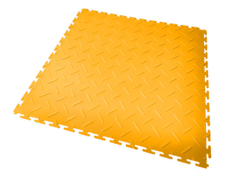 Dalle de sol clipsable antidérapant PVC jaune SquareFLOOR