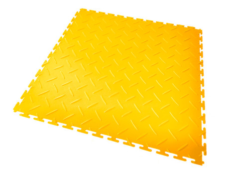 Dalle de sol clipsable antidérapant PVC jaune SquareFLOOR