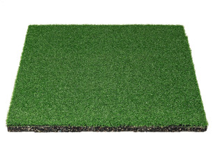 Dalle caoutchouc amortissant avec gazon artificiel RUBBER GRASS 30 mm