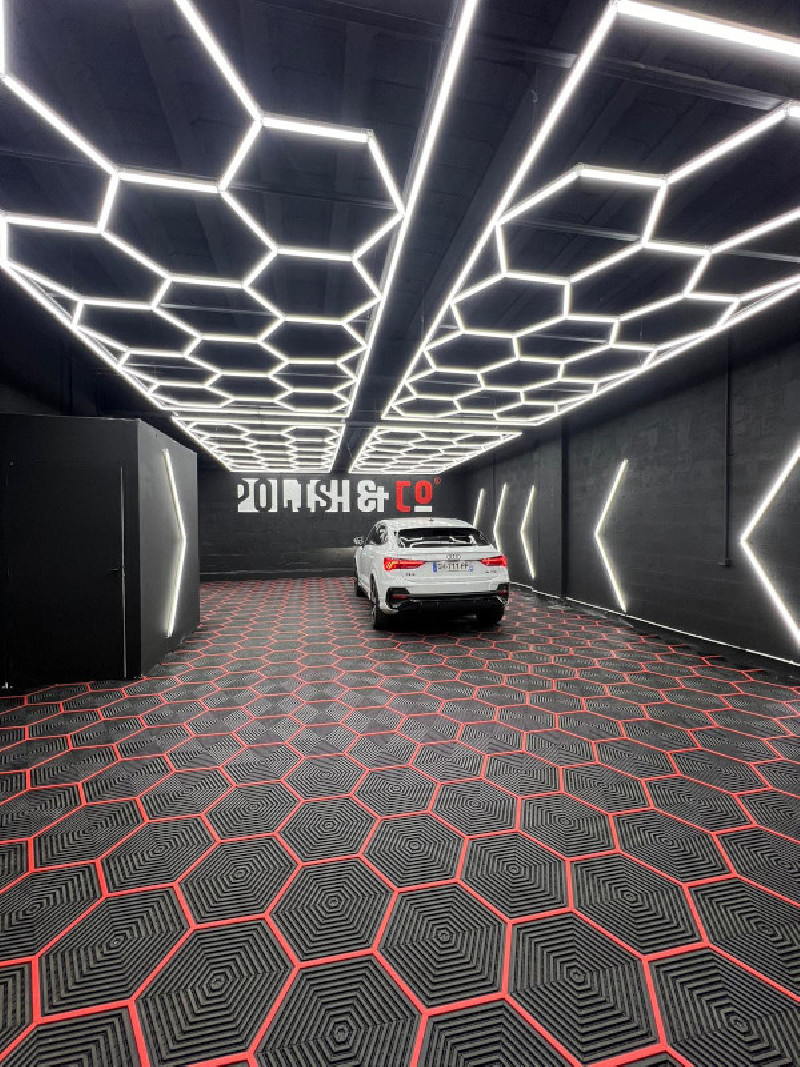 Eclairage LED 15 hexagones pour garage YOULED