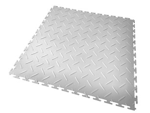 Revêtement de sol clipsable en PVC gris lumière