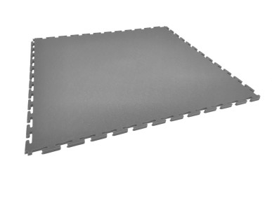 Dalle de sol PVC garage gris clair clipsable SquareFLOOR