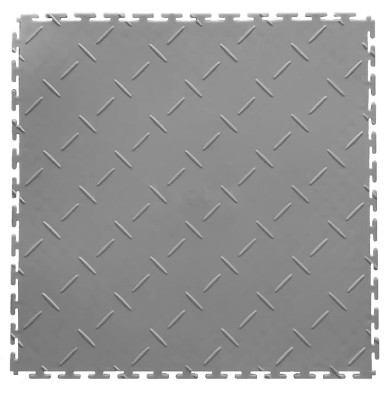 Revêtement dalles de sol PVC garage antidérapant gris clair SquareFLOOR