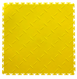 Dalle de sol clipsable en PVC DIAMOND jaune SquareFLOOR