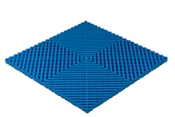 Dalle de sol clipsable en polypropylène SquareFLOOR bleu classique