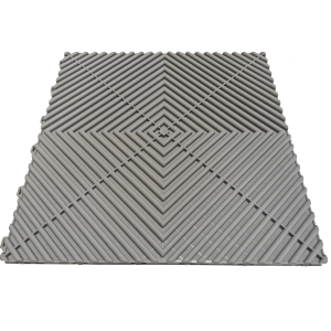 Dalle de sol PVC pleine clipsable SquareSPORT gris aluminium