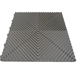 Dalle de sol PVC pleine clipsable SquareSPORT gris clair