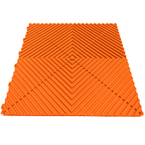 Dalle de sol PVC pleine clipsable SquareSPORT orange