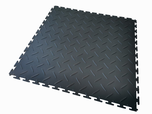 Plaque de sol PVC clipsable noir squarefloor