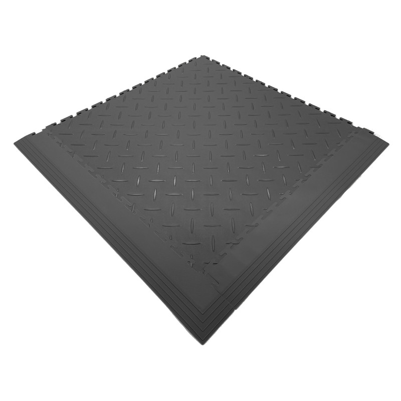 Plaque de sol PVC clipsable noir squarefloor