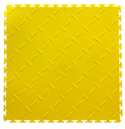 Dalle de sol clipsable en PVC DIAMOND jaune SquareFLOOR