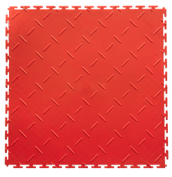 Dalle de sol en PVC DIAMOND clipsable rouge SquareFLOOR