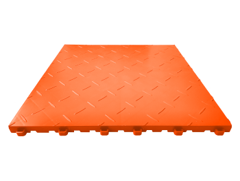 Plaque de sol PVC pleine effet métal orange SquareFULL