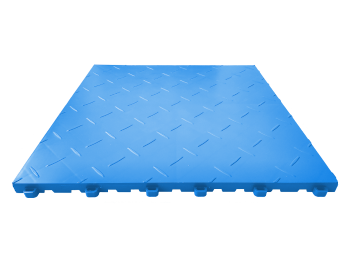 Carrelage de sol PVC garage effet métal bleu clair SquareFULL