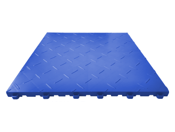 Carrelage de sol PVC garage effet métal bleu foncé SquareFULL
