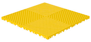 Plaque PVC de sol clipsable plane SquareTECH jaune