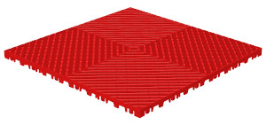 Revêtement de sol PVC clipsable plane SquareTECH rouge