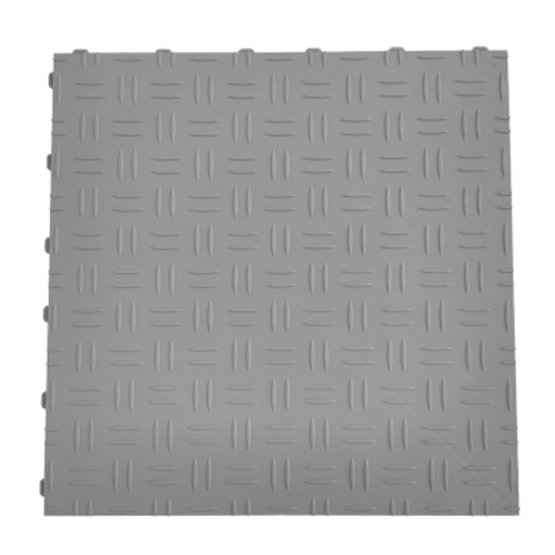 Revêtement de sol de garage PVC plein antidérapant gris clair SquareFLOOR