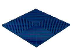 Dalle de sol clipsable en polypropylène SquareFLOOR bleu profond