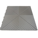 Dalle de sol PVC pleine clipsable SquareSPORT gris aluminium